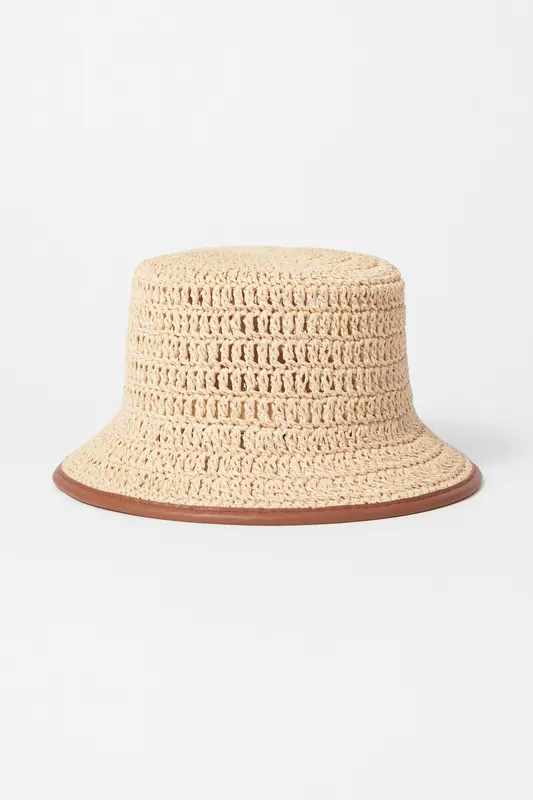 & Other Stories Pecan Straw Hat Beige Maat: XS/S | Hoeden Outlet | Dames | Beige
