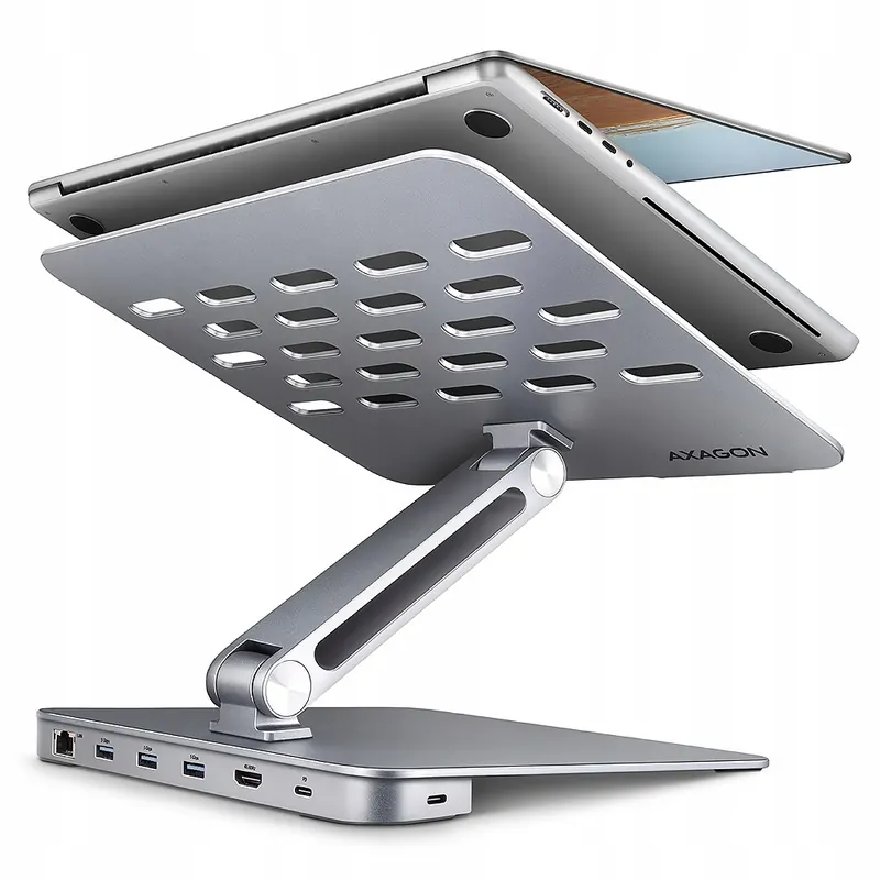 Podstawka Axagon Hmc-stnd dla laptopów 10"-16" i huba Usb 5Gbps, 3x Usb-a,