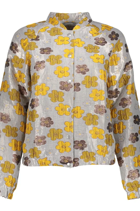 Geisha Jacket Grey/yellow Maat: XL | Lichte Jassen Outlet | Dames | Grijs