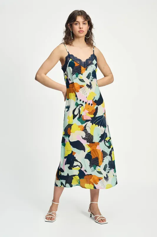 POM Amsterdam Dress - Cami Paradise Maat: 40 | Midi Jurken Outlet | Dames