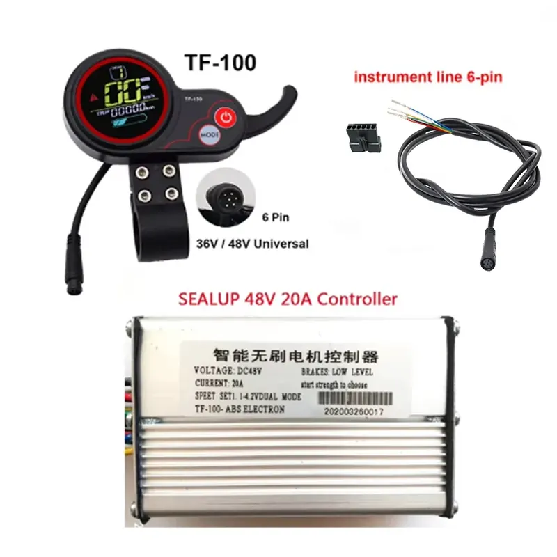 Sterownik silnika bezszczotkowego 36V 16A 48V 20A z wyświetlaczem LCD TF-100 do modyfikacji hulajnogi elektrycznej Kugoo M4