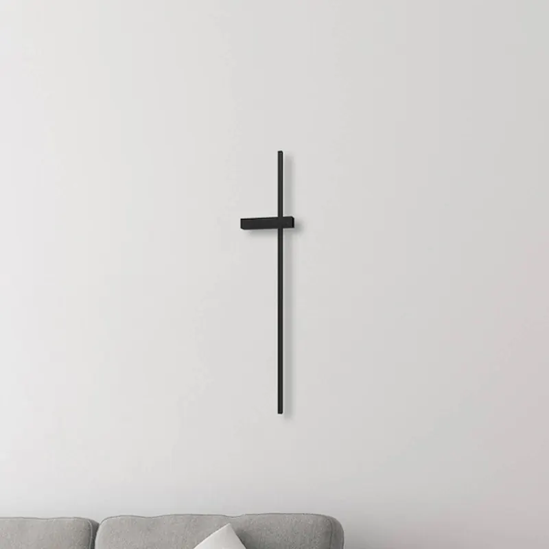 Kinkiet LED Vision, wysokość 90 cm, metal, czarny, 3000 K