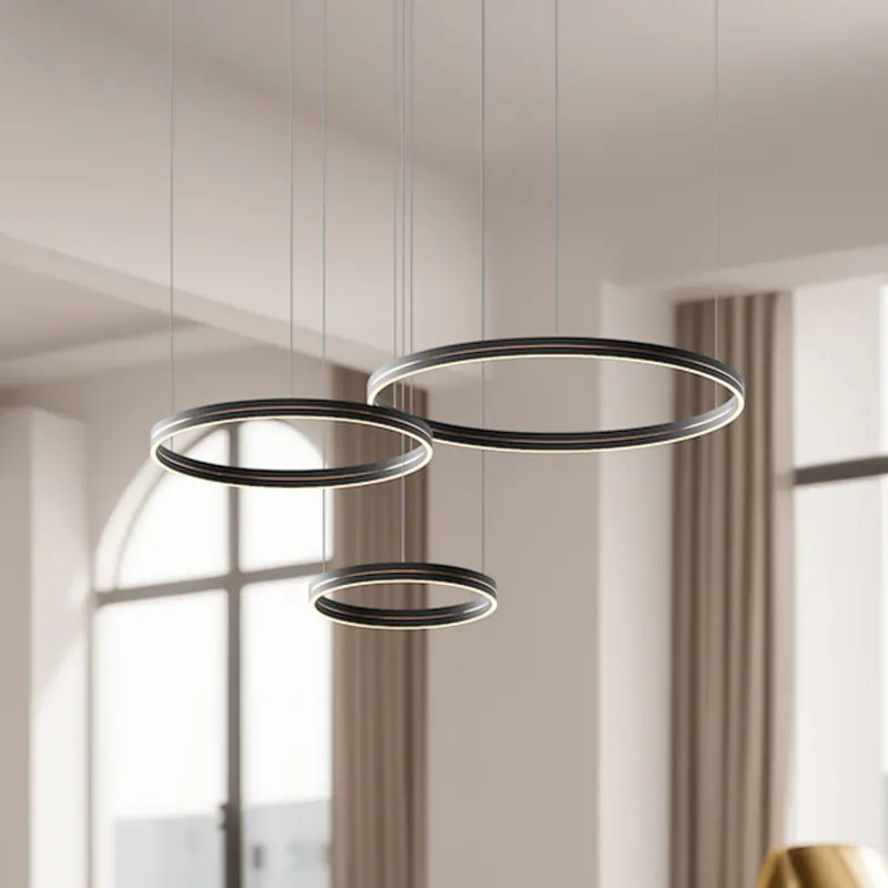Żyrandol LED Gravity, 3-punktowa, metal, czarny, 4000 K