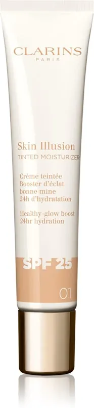 Clarins Skin Illusion Tinted Moisturizer krem koloryzujący SPF 25 odcień 01 40 ml