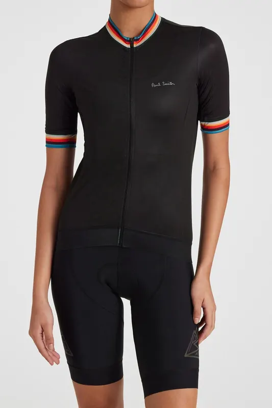 Paul Smith Womens Cycle Jersey S/s Artist Stripe Black Maat: M | Tops Outlet | Dames | Zwart