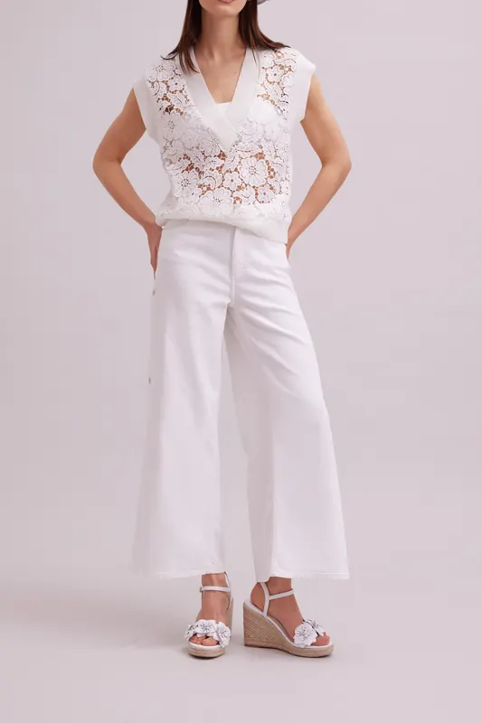 Anne Fontaine Ombelle White Maat: L | Tops Outlet | Dames | Wit