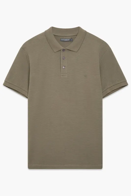 French Connection Ottoman Polo Khaki Maat: M | Basic T-Shirts Outlet | Heren | Bruin