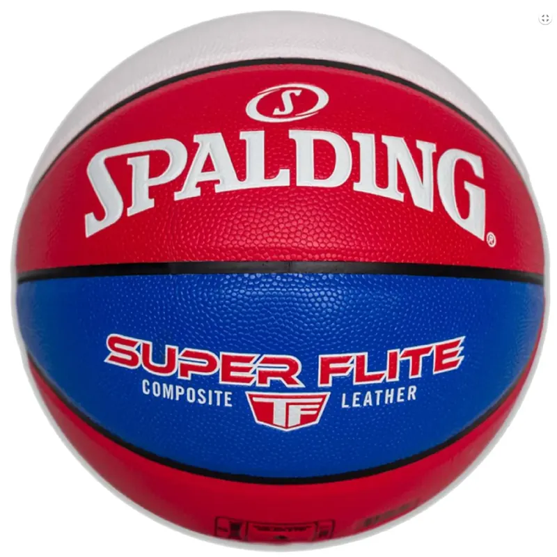 Spalding Super Flite Ball 76928Z, Unisex, Czerwone, piłki do koszykówki, Skóra kompozytowa, rozmiar: 7