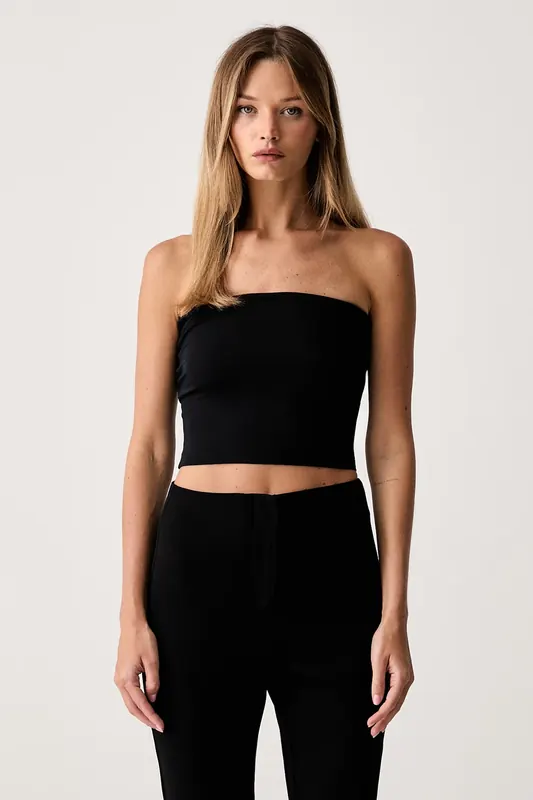 Le Privé top damski z modalu ZAHA BANDEAU TOP NOIR