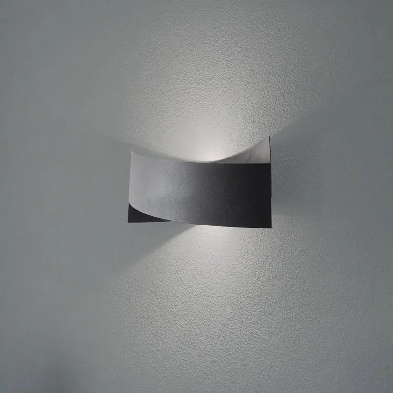 Kinkiet Tadhg, czarny, metal, szerokość 35 cm, G9