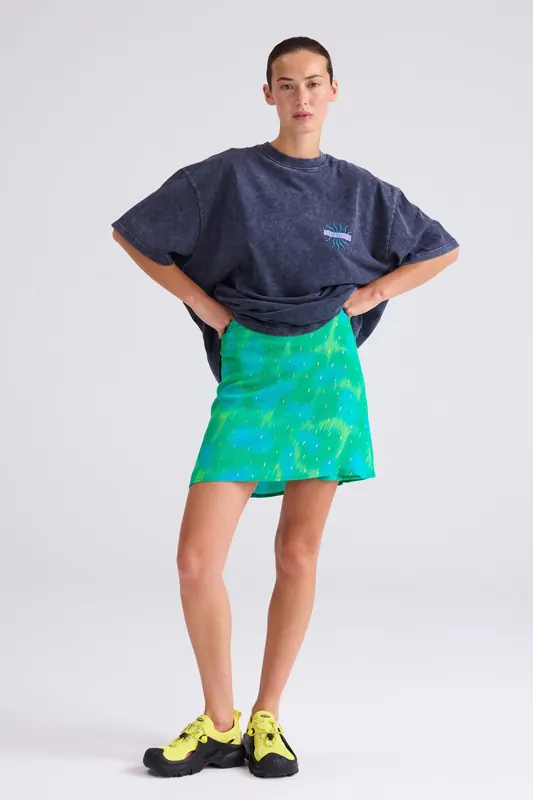 Stieglitz Cheryl Wrap Skirt Green Maat: 38 | Mini Rokken Outlet | Dames | Groen