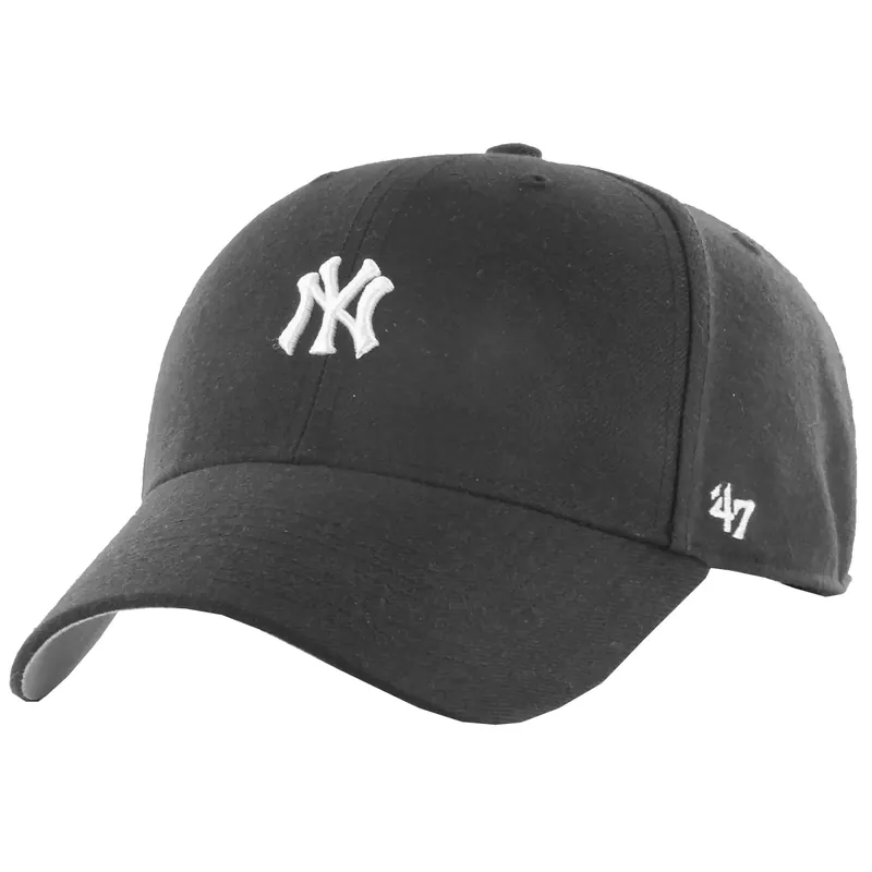 47 Brand MLB New York Yankees Base Runner Cap B-BRMPS17WBP-BKA, Męskie, Czarne, czapki z daszkiem, akryl, rozmiar: One size