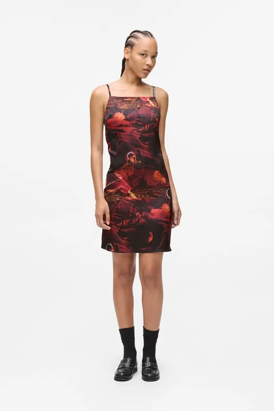 Karl Lagerfeld Canyon Satin Dress Canyon Sunset Maat: M | Mini Jurken Outlet | Dames