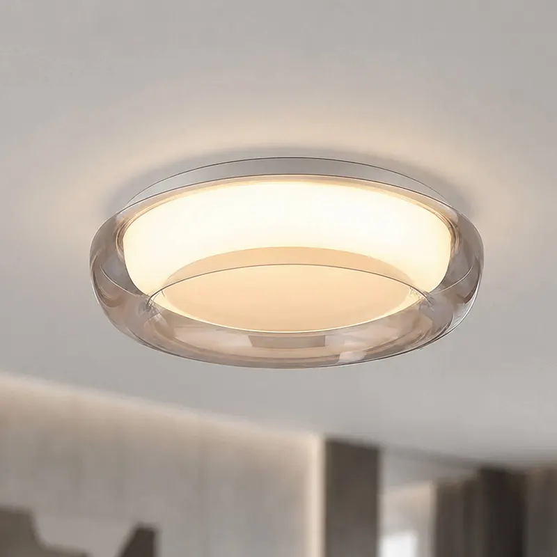 Lampa sufitowa LED Jude Flush, bursztynowa, Ø 30 cm, CCT
