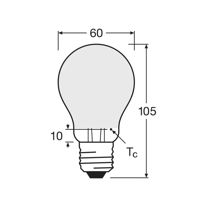 OSRAM żarówka LED matowa E27 6,5W 827 4-pak