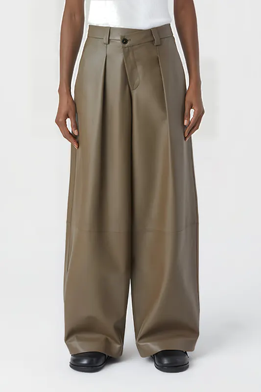 Closed Helston Leather Pants Old Pine Maat: W28L32 | Leren broeken Outlet | Dames | Bruin