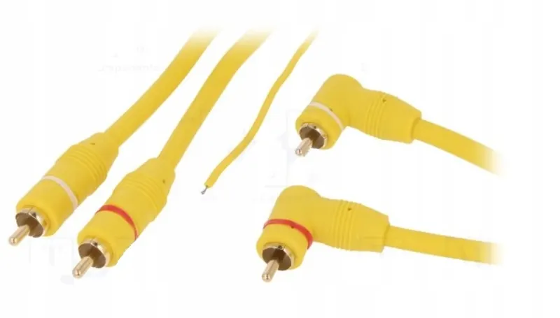 Kabel 2 x Rca 2 x Rca żyła 5m kątowo prosty Lechpol Electronics