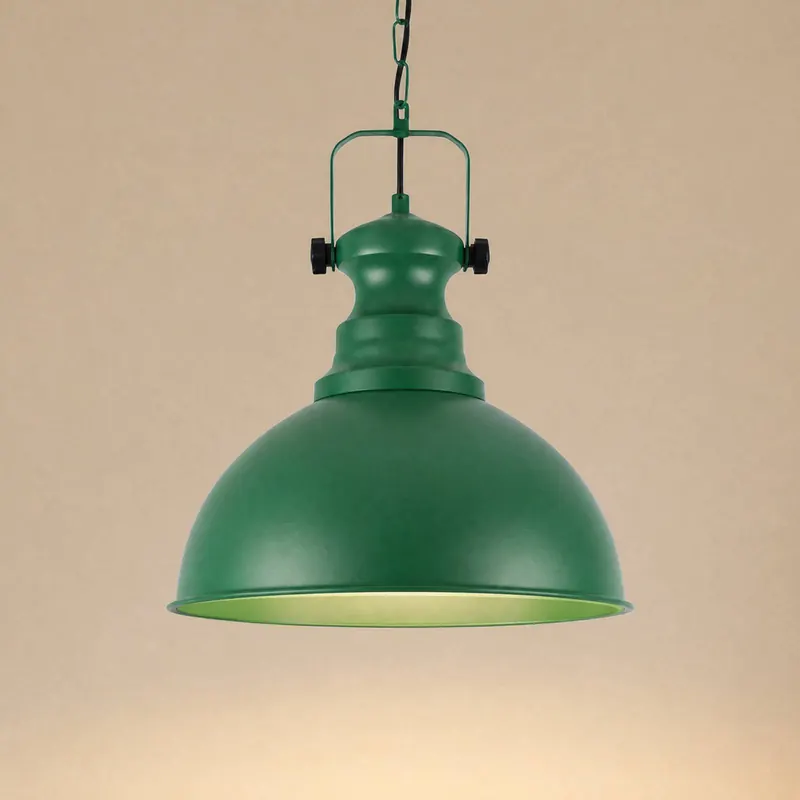 Żyrandol Kure, zielona, średnica 31 cm, metal, E27