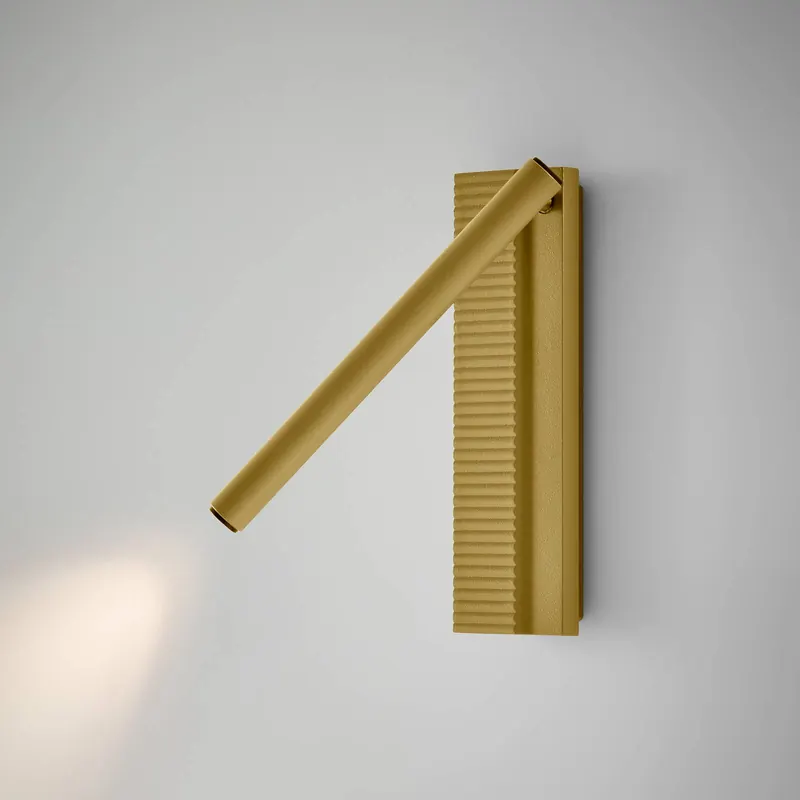 Kinkiet LED Bover Arid A/03 piaskowo-żółty, aluminium, 2700 K