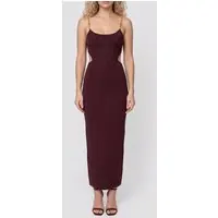GUESS Aisha Long Dress Ban Regal Plum Maat: 42 | Midi Jurken Outlet | Dames | Paars