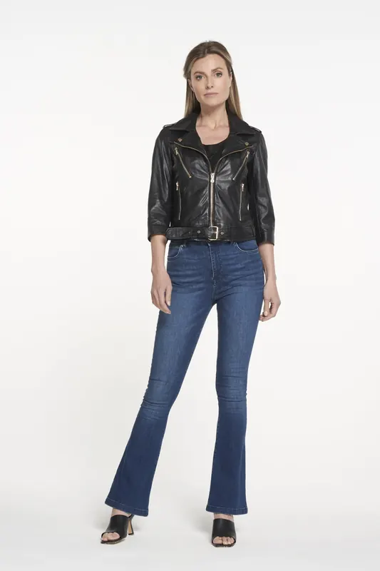 Ibana Kate Moss Black/gold Maat: 36 | Leren Jassen Outlet | Dames | Zwart