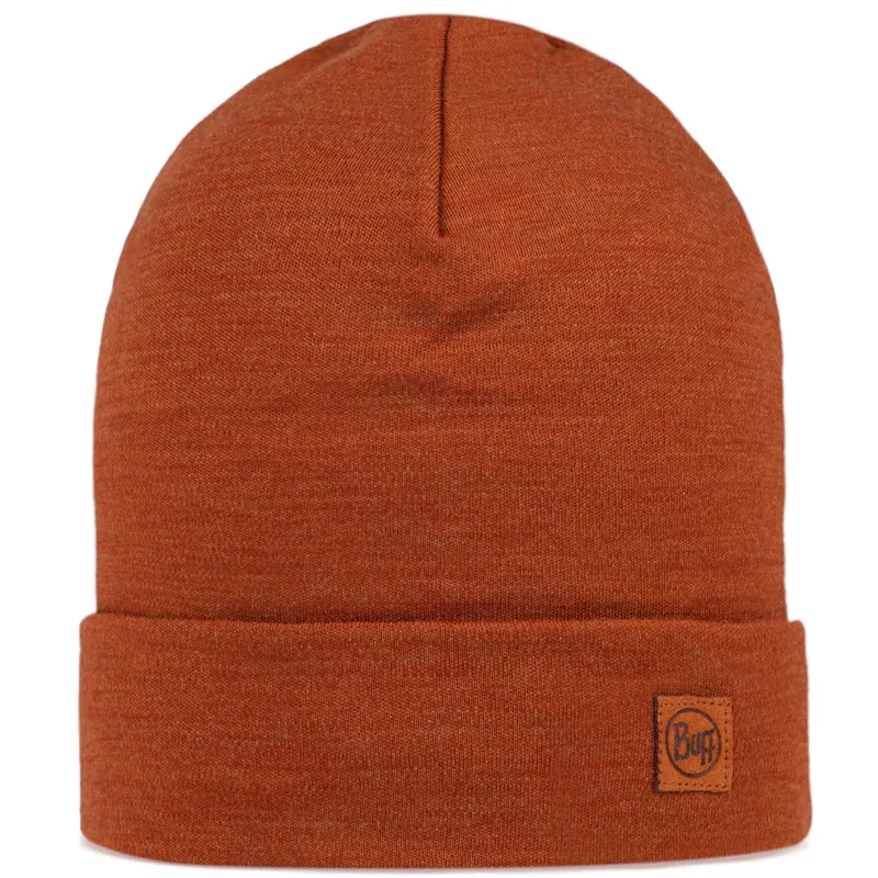 Buff Merino Heavyweight Beanie 11117033010, Unisex, Brązowe, czapki, wełna, rozmiar: One size
