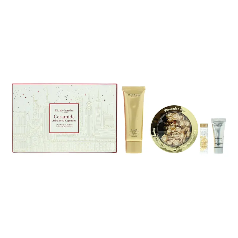 Zestaw Elizabeth Arden: Advanced Ceramide Restoring & Refreshing Capsule do twarzy + Advanced Ceramide Restorative serum pod oczy 7 szt. + Ceramide kr