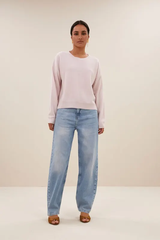 By-Bar Holly Ls Pullover Oyster Maat: L | Sweaters Outlet | Dames | Roze