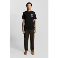 Lyle & Scott Highlander Graphic T-shirt Jet Black Maat: S | T-shirts met Print Outlet | Heren | Zwart