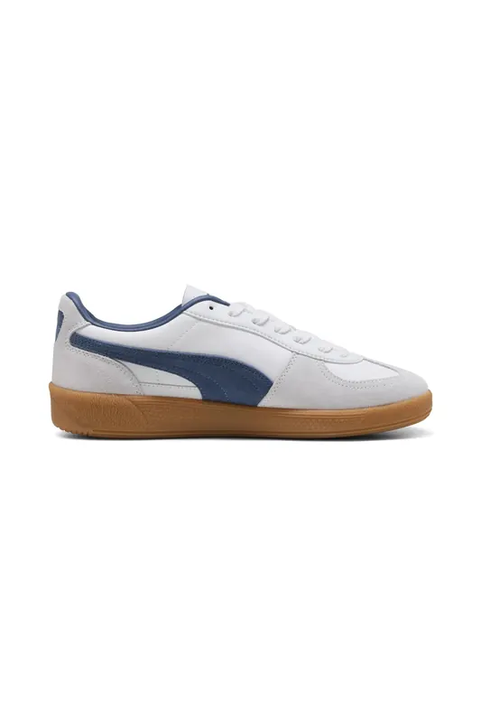 PUMA Unisex Palermo Lth White-dark Indigo Maat: 38 | Trainingsschoenen Outlet | Unisex | Wit