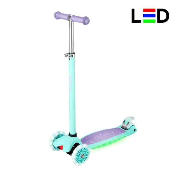 NILS EXTREME hulajnoga trójkołowa świecąca LED HLB1310 fioletowa (one size)