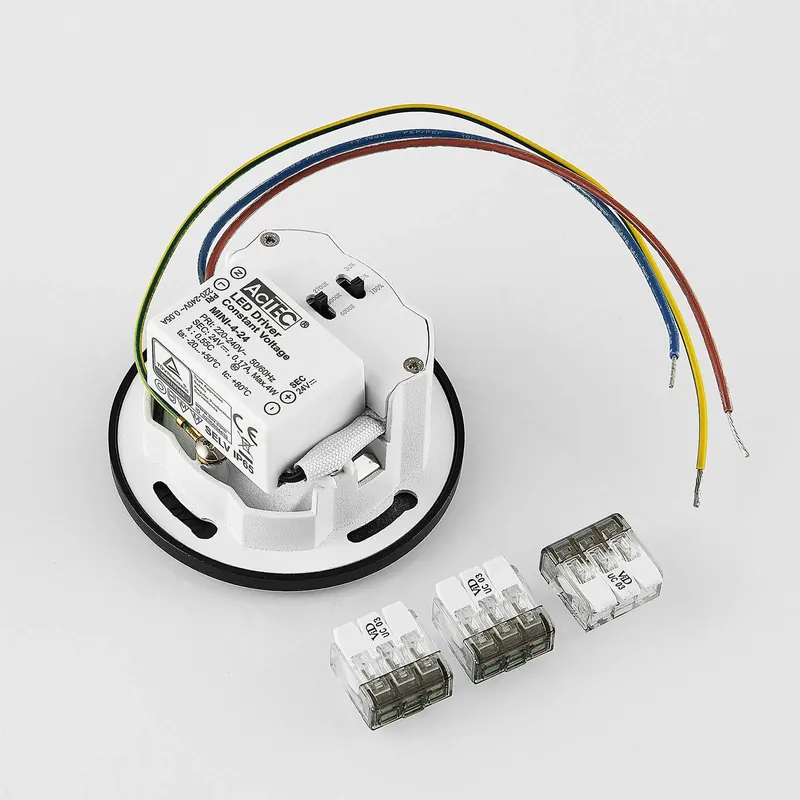 Oprawa wpuszczana LED Molto Luce Wall 68R IP44 RD, czarna, CCT