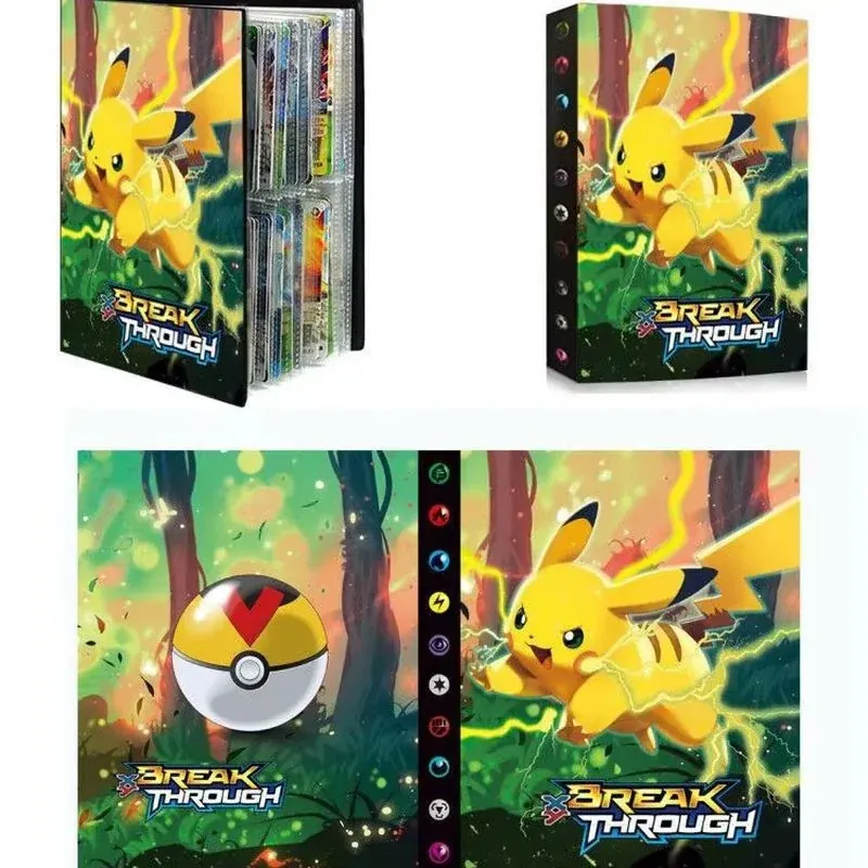 Album na karty Pokemon, przezroczysty segregator na karty, etui na karty, organizer na zdjęcia, 4-kieszeniowy, 9-kieszeniowy, teczka na kolekcję kart Pokemon