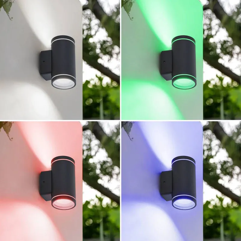 Lindby Smart Kinkiet zewnętrzny LED Valtin CCT RGB Tuya IP54