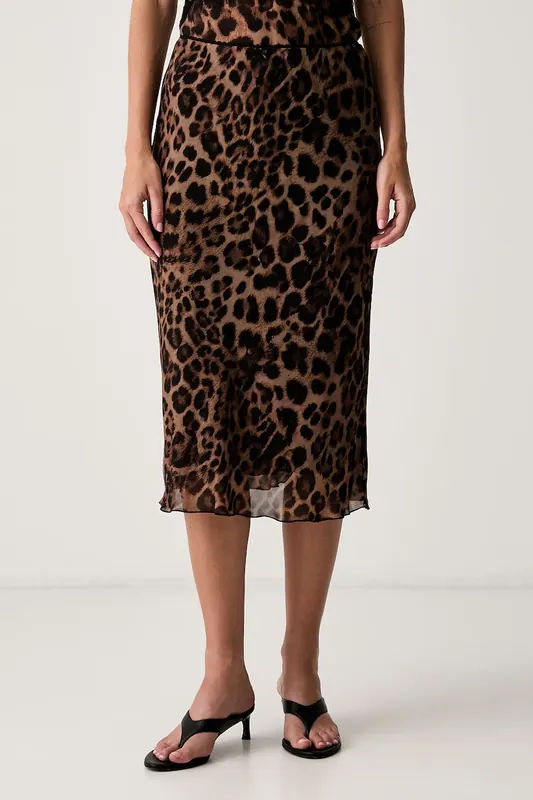 Le Privé spódnica z wiskozy GENET SKIRT LEOPARD