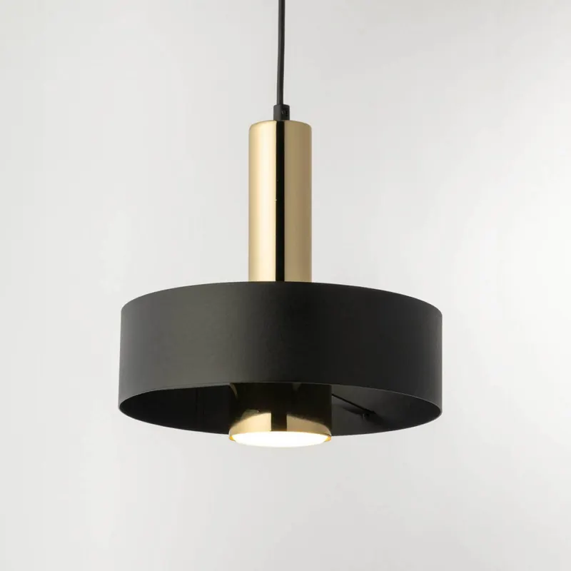 Żyrandol Rif Lux, czarny/złoty, Ø 25 cm, stal