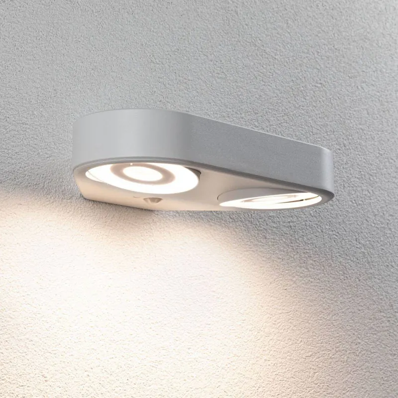 Paulmann LED sensor kinkiet zewnętrzny Silma biały 2-punktowa IP44