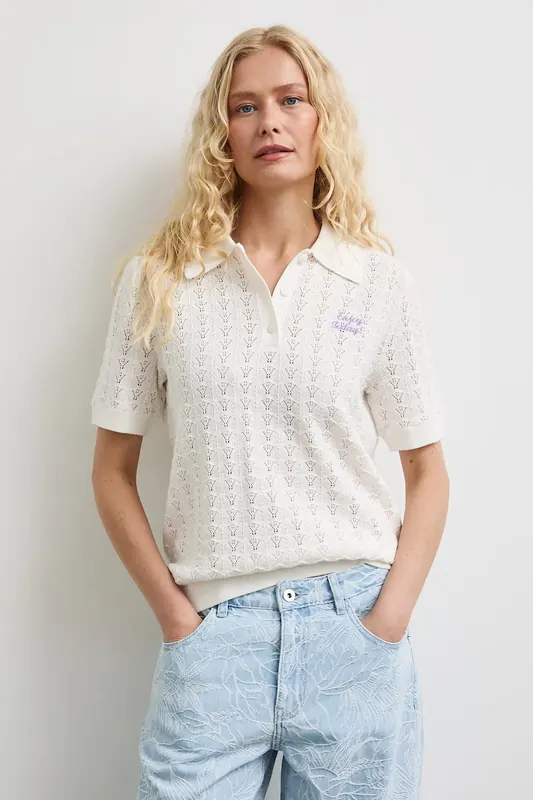 Medicine T-shirt swetrowy damski bawełniany