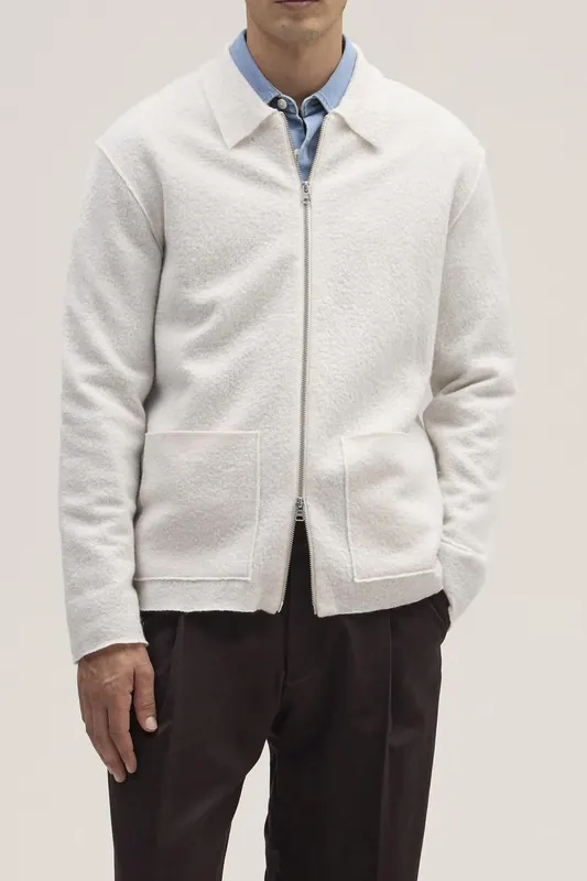 NN.07 Jonas Full Zip 6398 Ivory Maat: XL | Blazers Outlet | Heren | Ecru