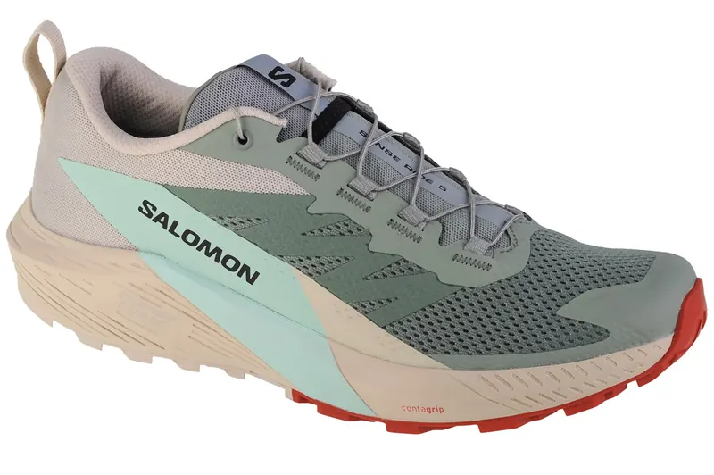 Salomon Sense Ride 5 472117, Męskie, Zielone, buty do biegania, tkanina, rozmiar: 44 2/3