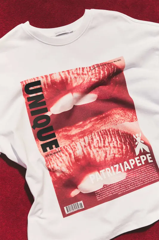 Bawełniany t-shirt z nadrukiem ze sloganem