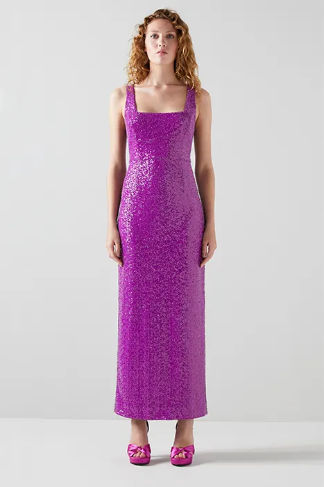 LK Bennett Dr Winter Sequin Maxi Violet Maat: 38 | Maxi Jurken Outlet | Dames | Paars