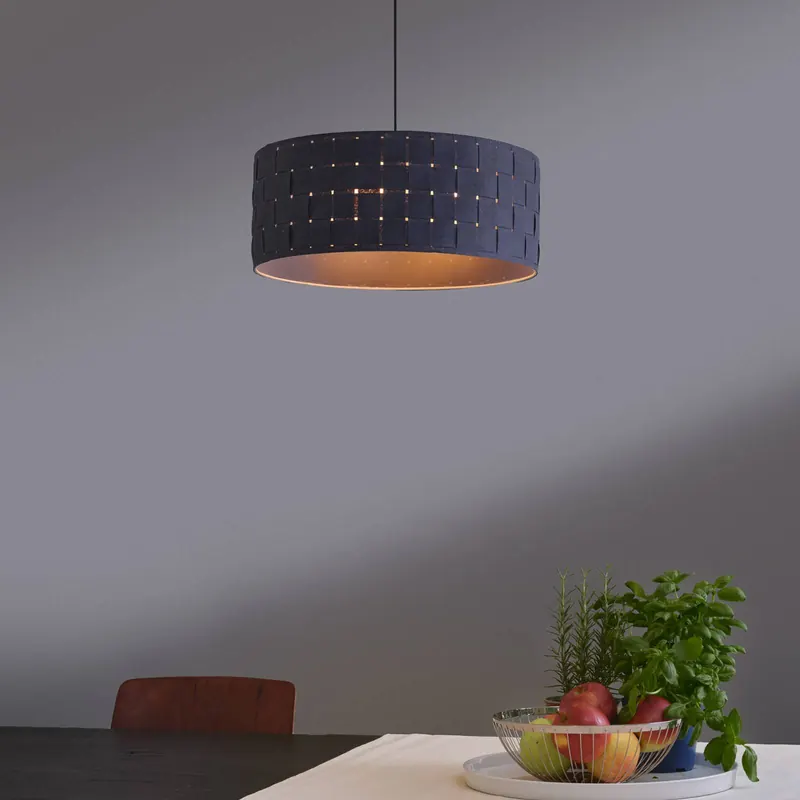 Żyrandol OSRAM Decor Felt Weaving, Ø 48 cm, szara, filc E27