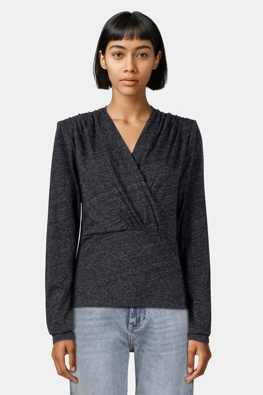 Dante6 Vynce Top Graphite Maat: XL | Blouses Outlet | Dames | Grijs
