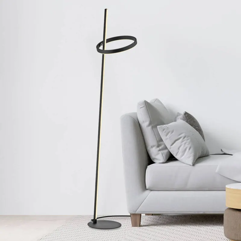 JUST LIGHT. lampa stojąca LED Ritus czarna Żelazo ściemniany 3000 K