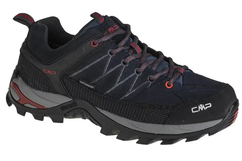CMP Rigel Low WP 3Q13247-62BN, Męskie, Granatowe, buty trekkingowe, skóra zamszowa, rozmiar: 41