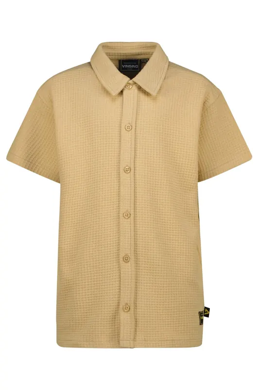 Vingino Boys Lani Blouse Dune Sand Maat: 8 | Overhemden Outlet | kids | Beige