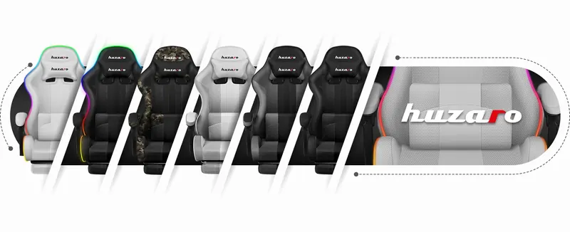 Herná stolička Huzaro Ergonomická 4.7 Rgb biela