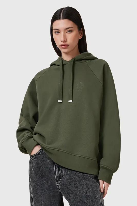 AllSaints Talon Haven Hoody Grape Leaf Green Maat: S | Hoodies Outlet | Dames | Groen