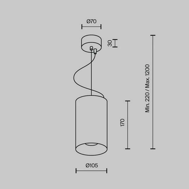 Maytoni żyrandol LED Efir, złoty mat, Ø 10,5cm, 33W, 38°